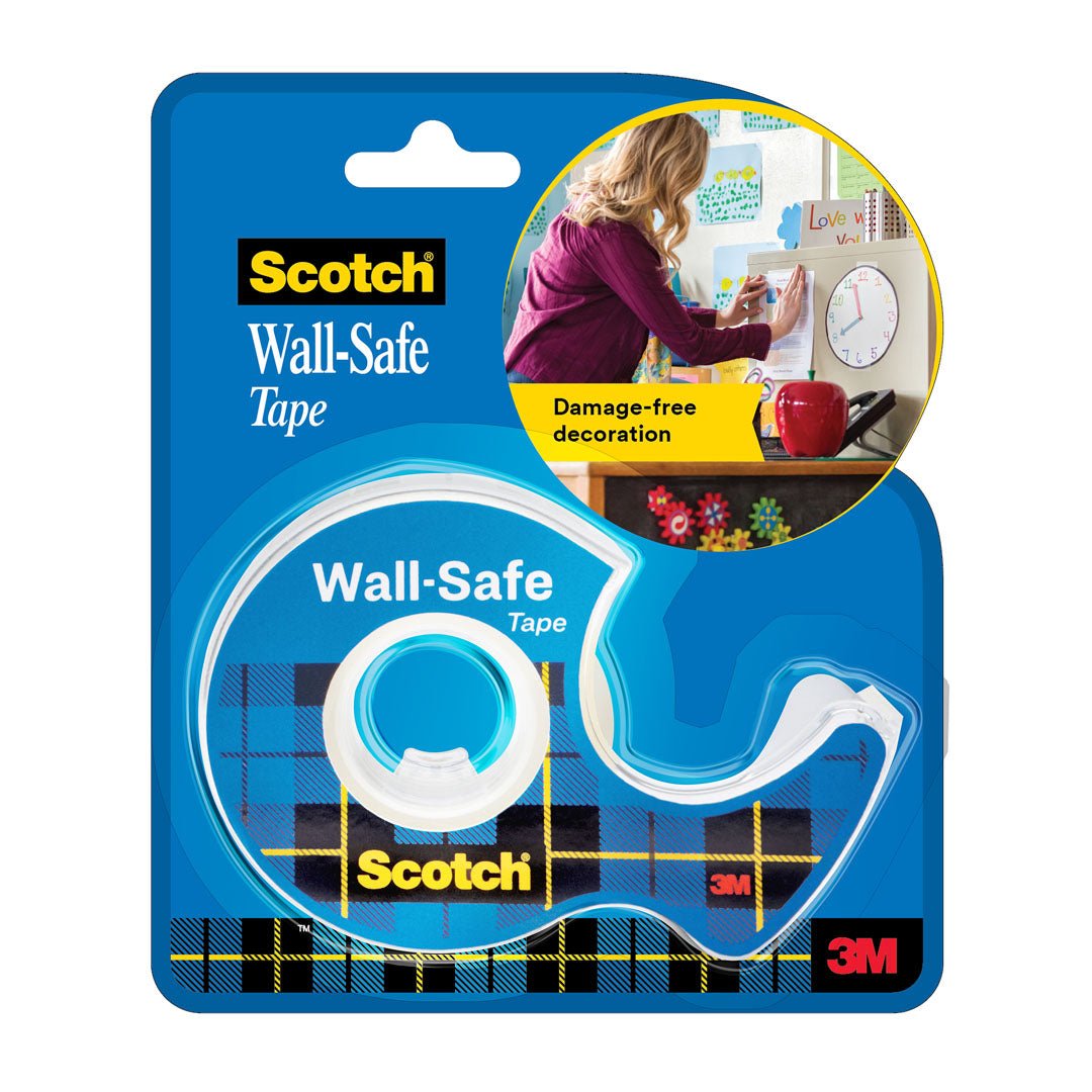 Scotch® Wall-Safe Tape, 183-ESF, 3/4 in x 18 yd (19 mm x 16.5 m