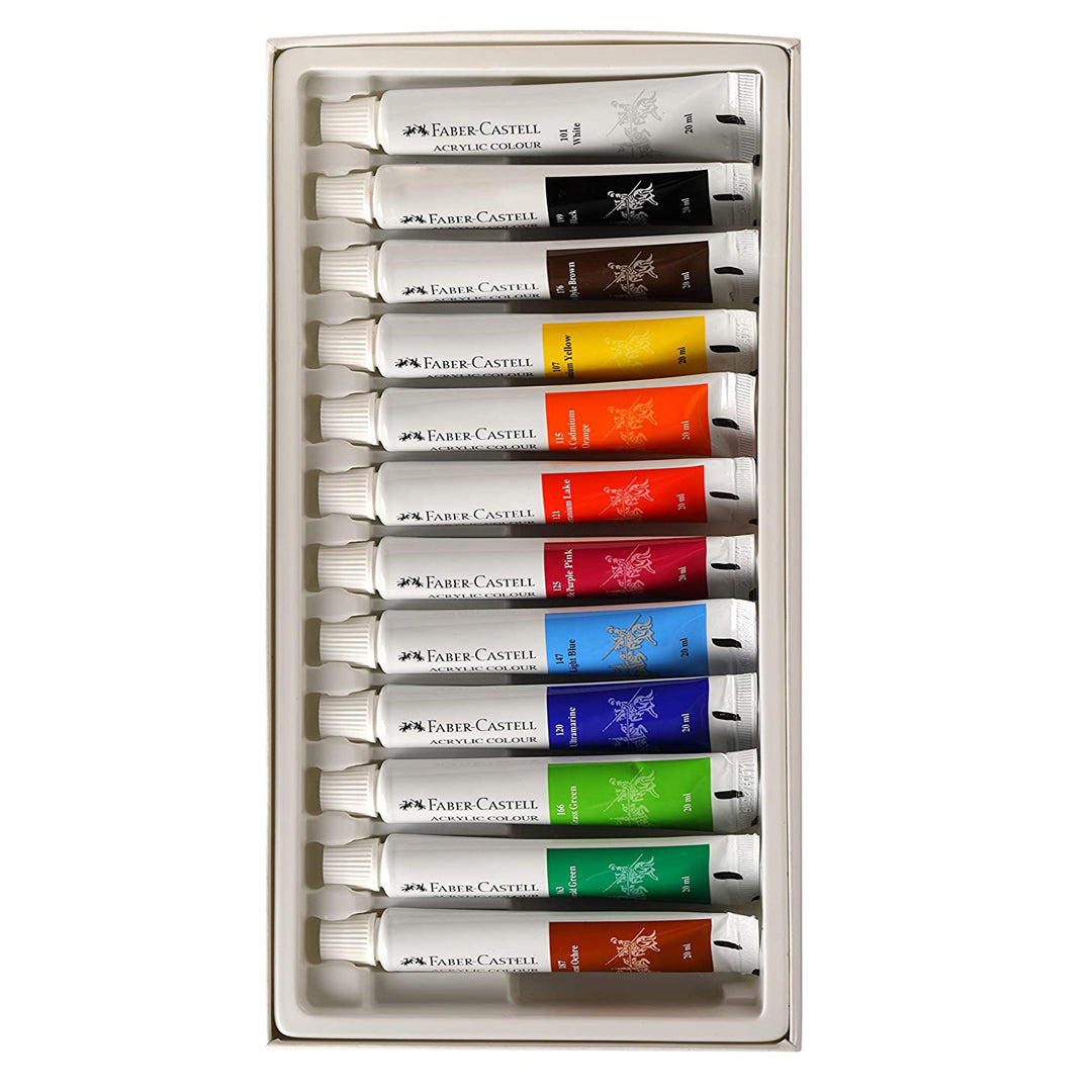 FABER-CASTELL Acrylic Paint Tube Set - Pack of 12