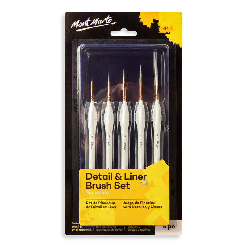 MONT MARTE DETAIL & LINER BRUSH SET 5PCS - 0034/02