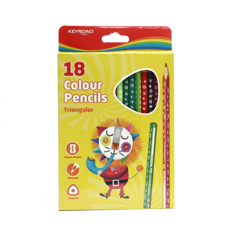 Keyroad Colour Pencils Triangular Set of 18 - KR971275