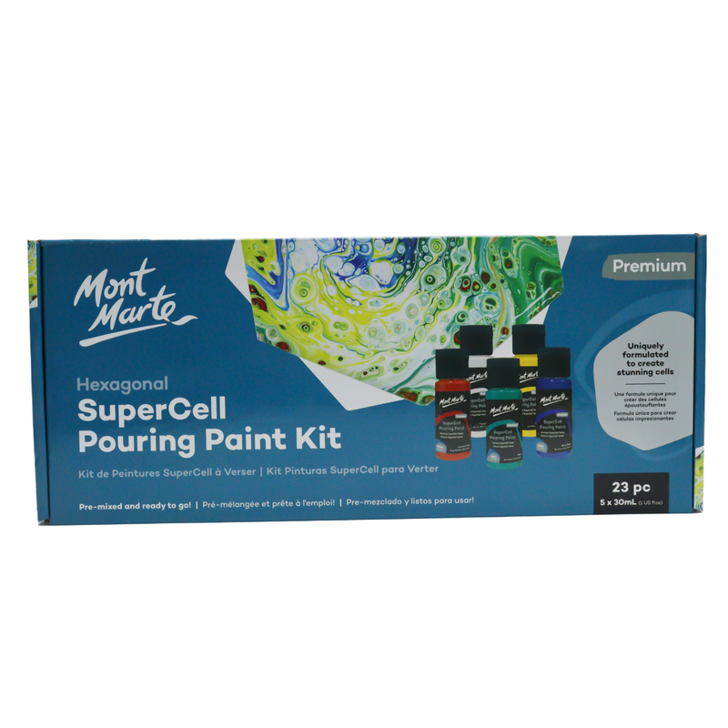 MONT MARTE SUPERCELL POURING PAINT KIT 23PC - PMPP8002