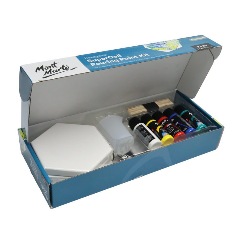 MONT MARTE SUPERCELL POURING PAINT KIT 23PC - PMPP8002