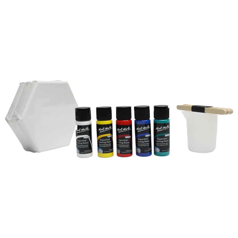 MONT MARTE SUPERCELL POURING PAINT KIT 23PC - PMPP8002